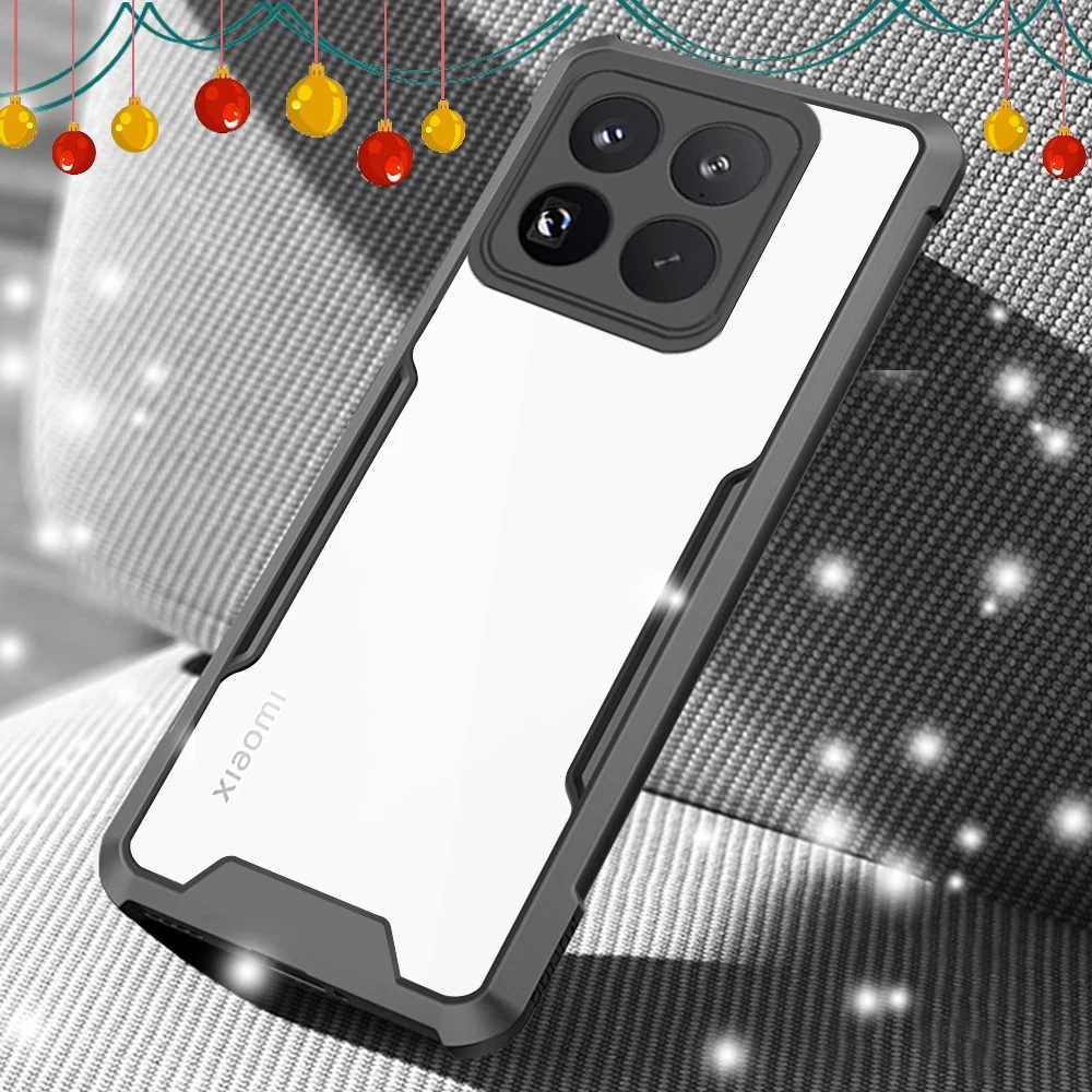 حافظة هاتف لهاتف Xiaomi Mi 15 Pro 15Pro 14T 13T 12T 11T Pro غطاء مقاوم للصدمات من الأكريليك الشفاف على Xiaomi15 14TPro 13TPro Shell