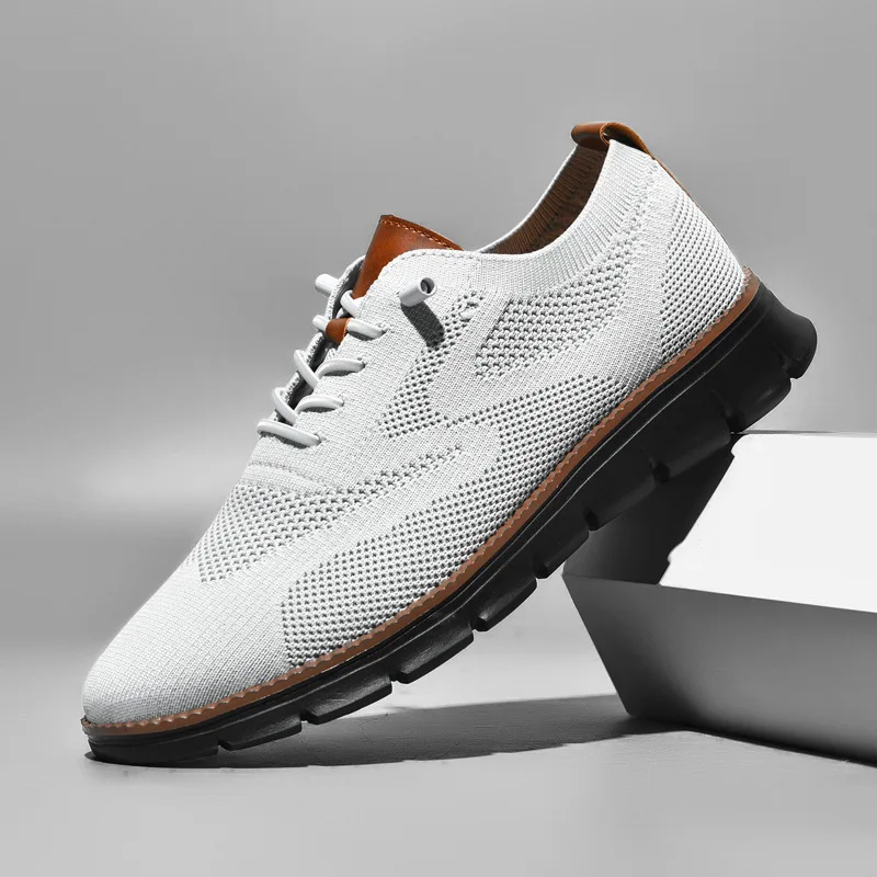 

British-style Men's Shoes Summer Breathable Sports Shoes Casual and Fashionable Men's Sneaker Large Size 48 Running Trendy Shoes