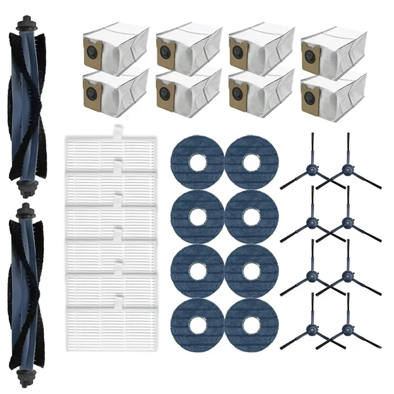 A24P อุปกรณ์เสริมเครื่องดูดฝุ่นอะไหล่แปรงด้านข้างหลักกรองผ้าซับถุงเก็บฝุ่นอะไหล่