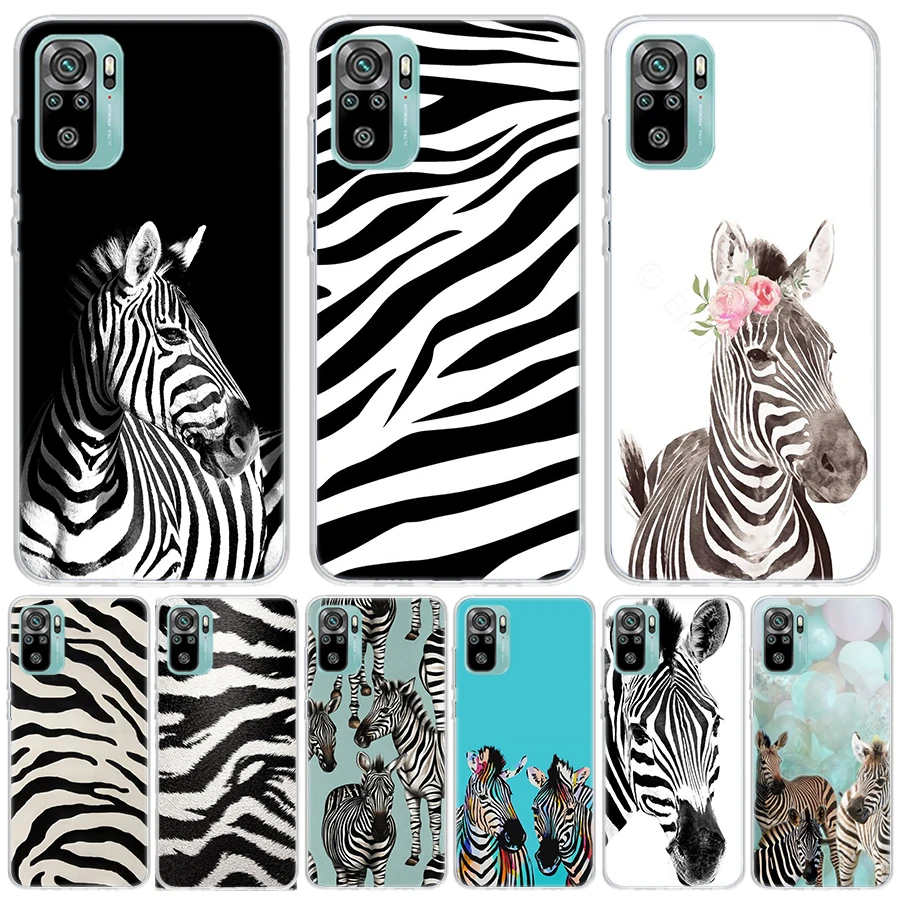 Zebra Stripe Black White For Xiaomi Redmi 10 12 10A 10C 12C 9 9A 9C 9T Phone Case 8 8A 7 7A 6 6A S2 K20 K30 K40 Pro Cover Coque