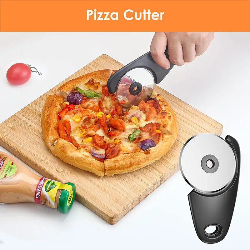 6 Pieces Kitchen Gadgets Set Space Saving Cooking Tools Cheese Grater Bottle Opener Vegetable Peeler Pizza Cutter Garlic Grinder