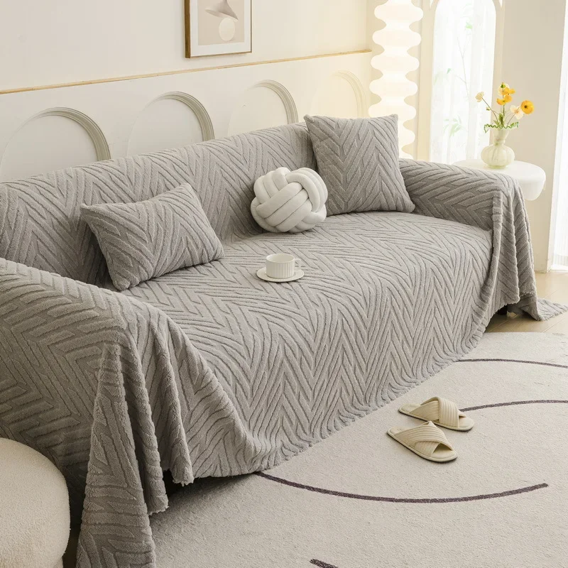1PC-Shu Mianrong Autumn and Winter Thick Sofa Towel 2026 New Anti Cat Scratch Winter Sofa Towel Anti Slip Sofa Cushion
