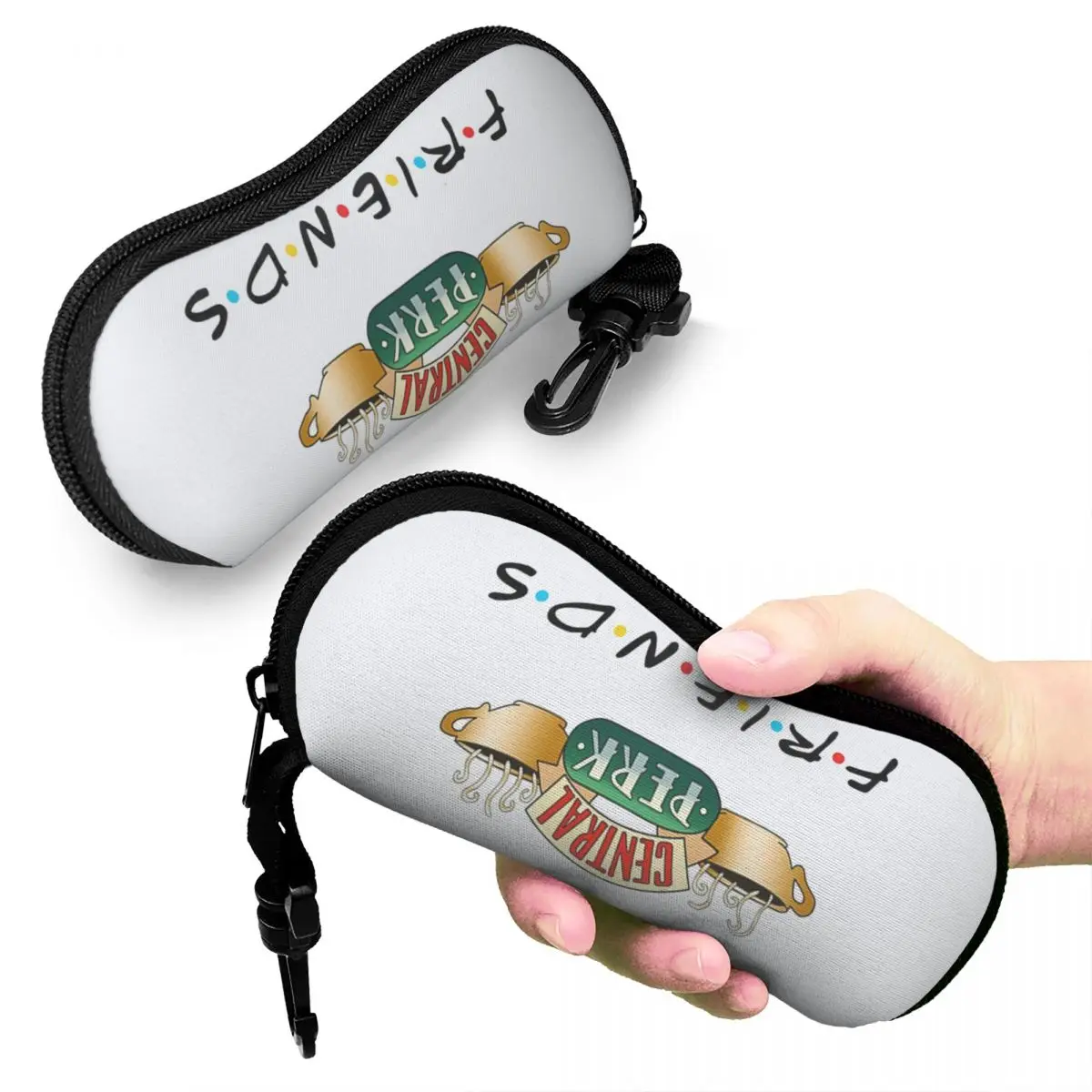 Custom Funny Friends TV Show Glasses Case Cool Central Perk Cafe Comic Shell Eyeglasses Case Sunglasses Box