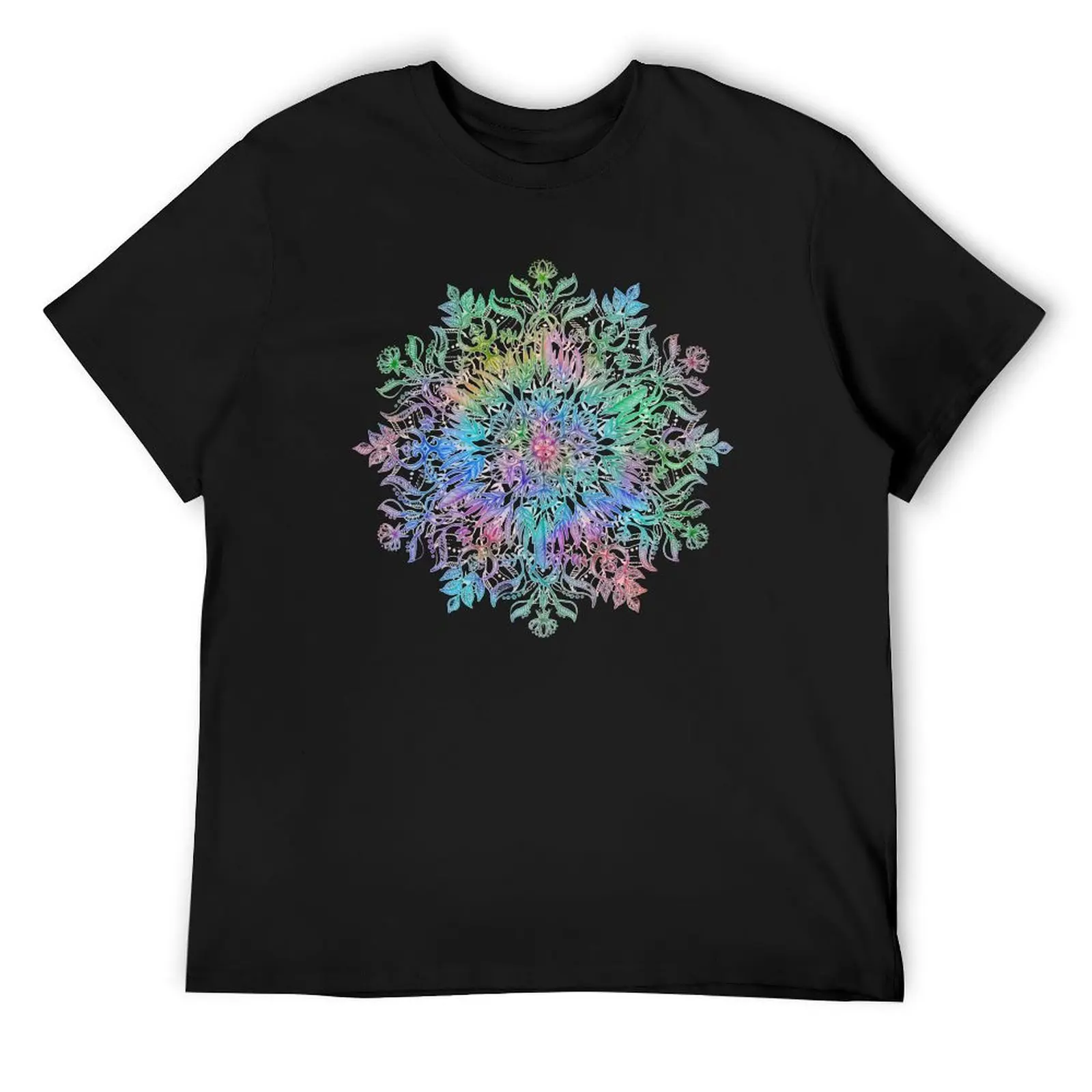 

Nature Mandala in Rainbow Hues T-Shirt anime t shirts aesthetic clothes shirts graphic vintage t shirts mens champion t