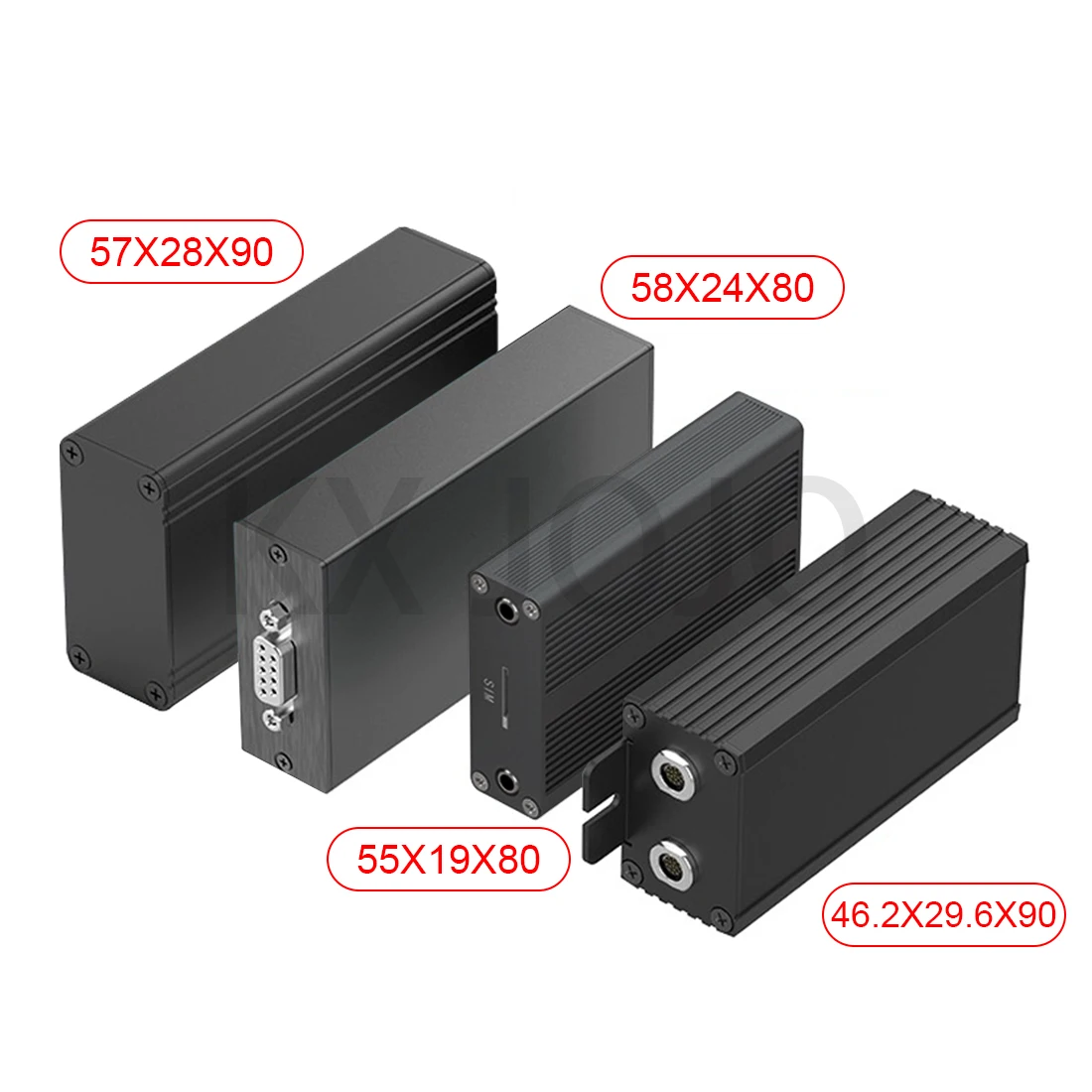 Aluminum Enclosure Integrated Box Black Waterproof Box Electronic DIY Power Circuit Board Shell PCB