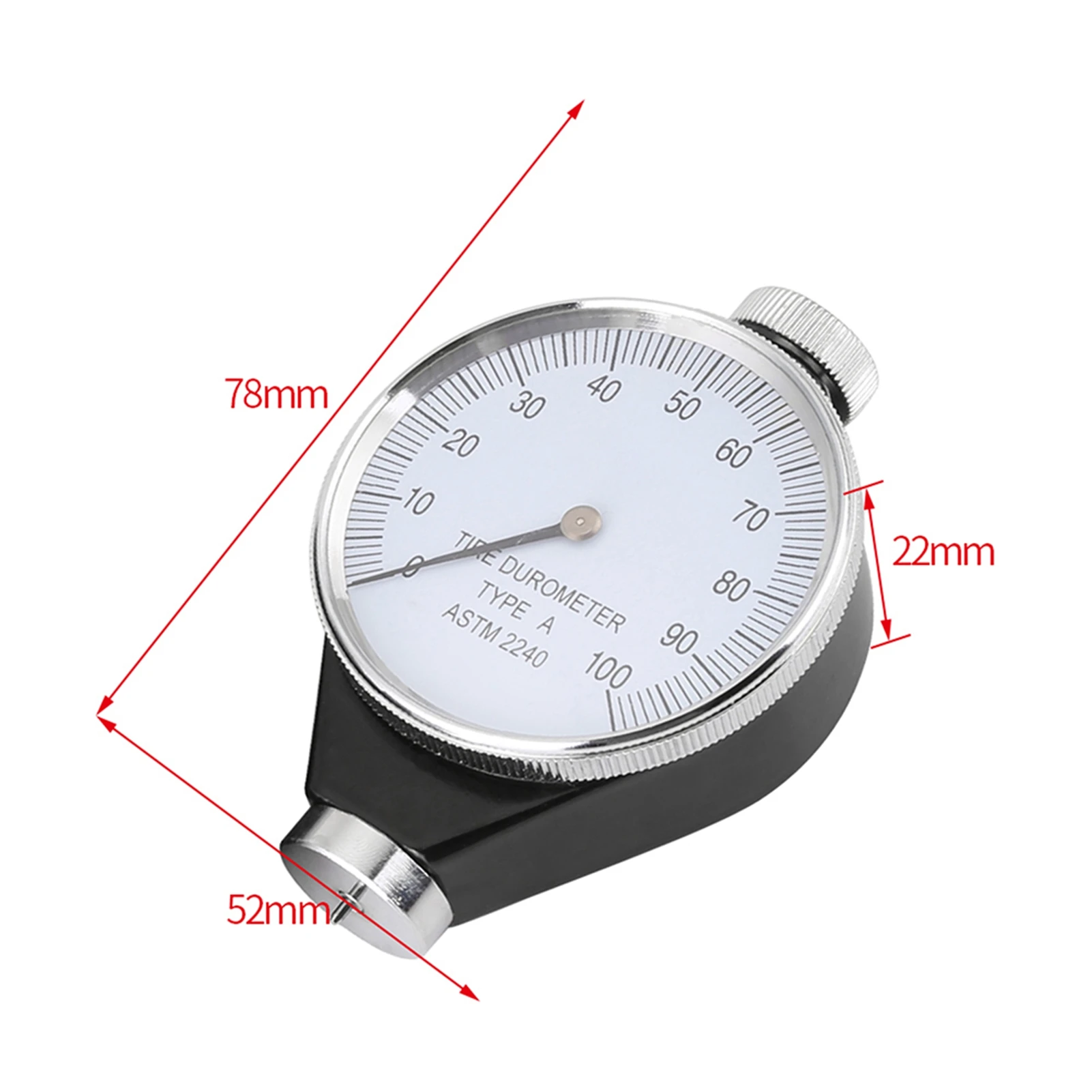 جهاز قياس صلابة الإطارات المطاطية من النوع A من Shore 0-100 درجة 0.55 N-8.06 N