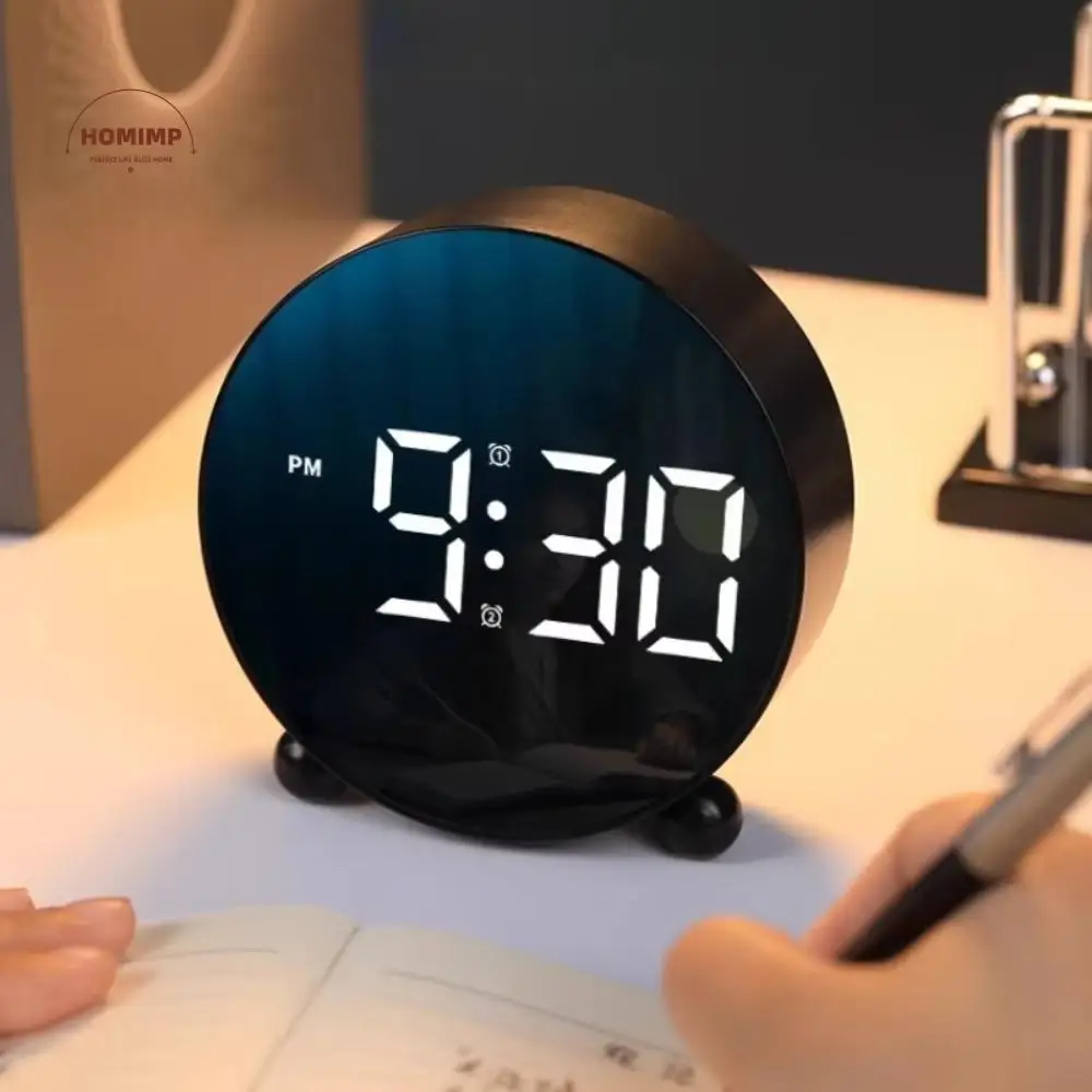 

Desktop Clock Big Digital LED Clock Adjustable Brightness Mute Digital Alarm Clock Silent 2 Sets Alarm Smart Alarm Clock Bedside