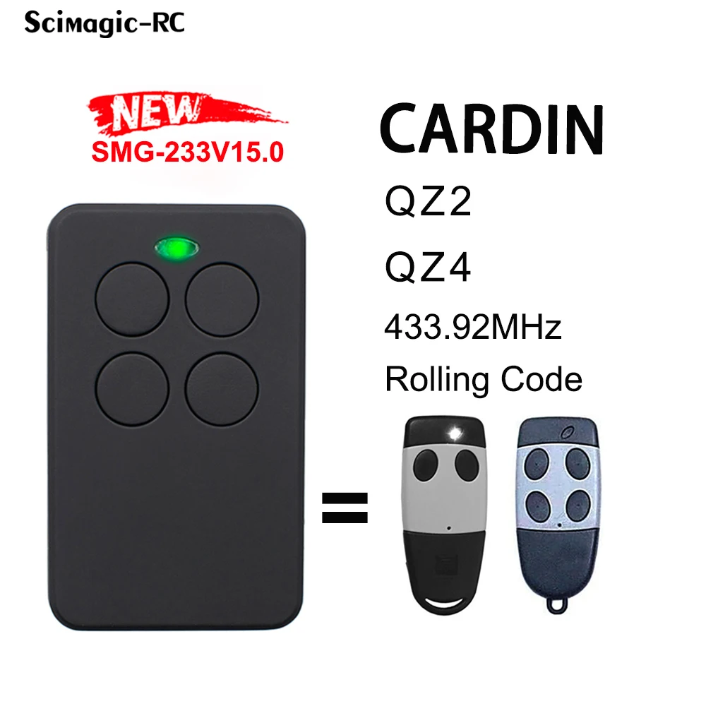 280-868MHz Universal Multi-frequency Garage Door Remote Control For CARDIN QZ2 QZ4 TRQ S486 TXQ S486 S449 S437 TX 433.92MHz