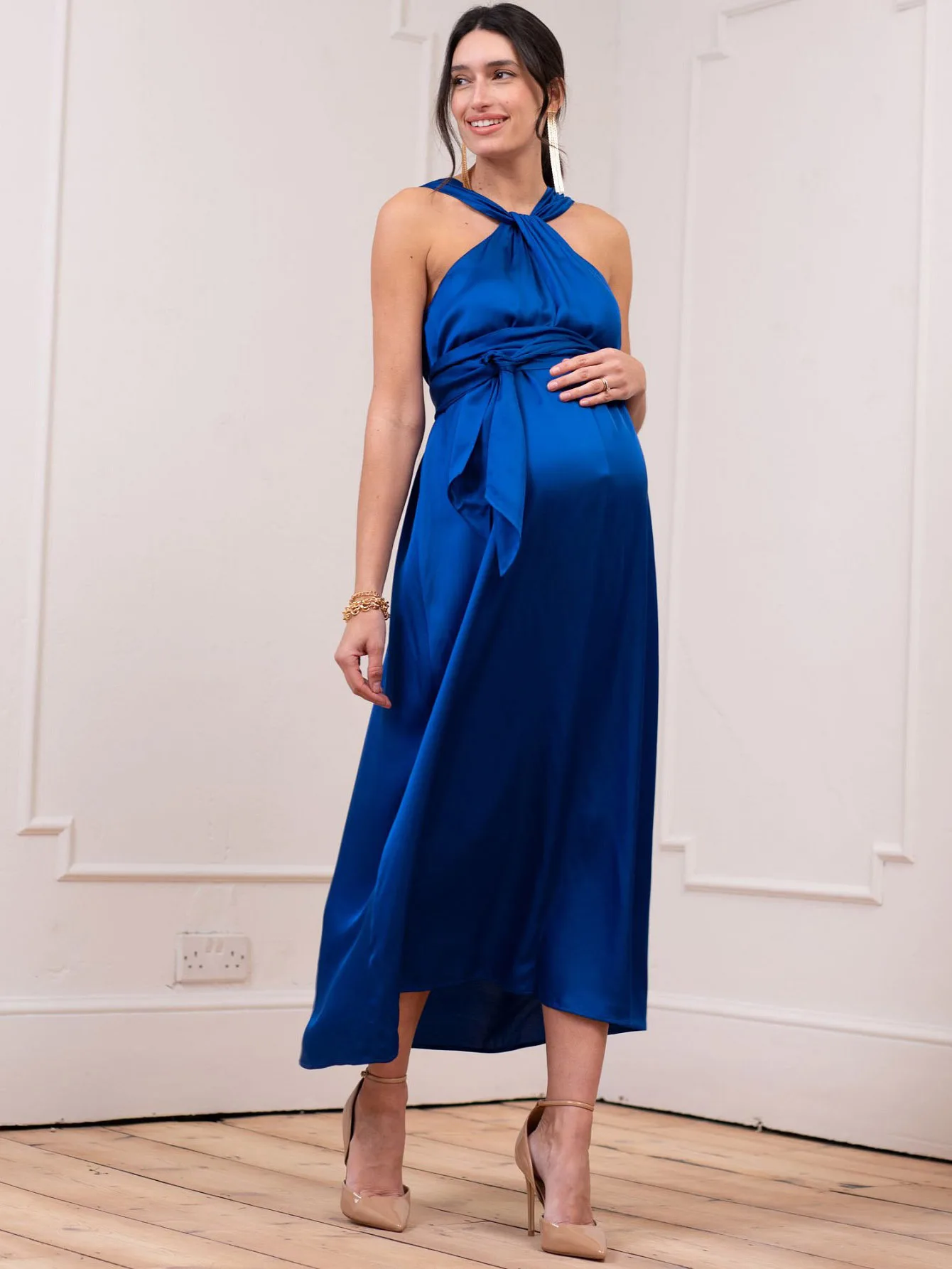 

Платье без рукавов для беременных, Vestido, летнее свободное повседневное платье трапециевидной формы с v-образным вырезом для беременных, Vestidos, одежда для беременных