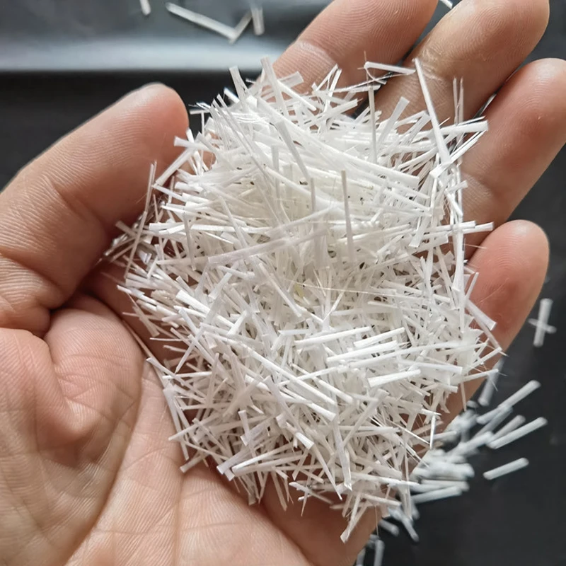 1kg fio de fibra de vidro branco engenharia construção material resistente a rachaduras comprimento da linha de corte curto 3-50mm