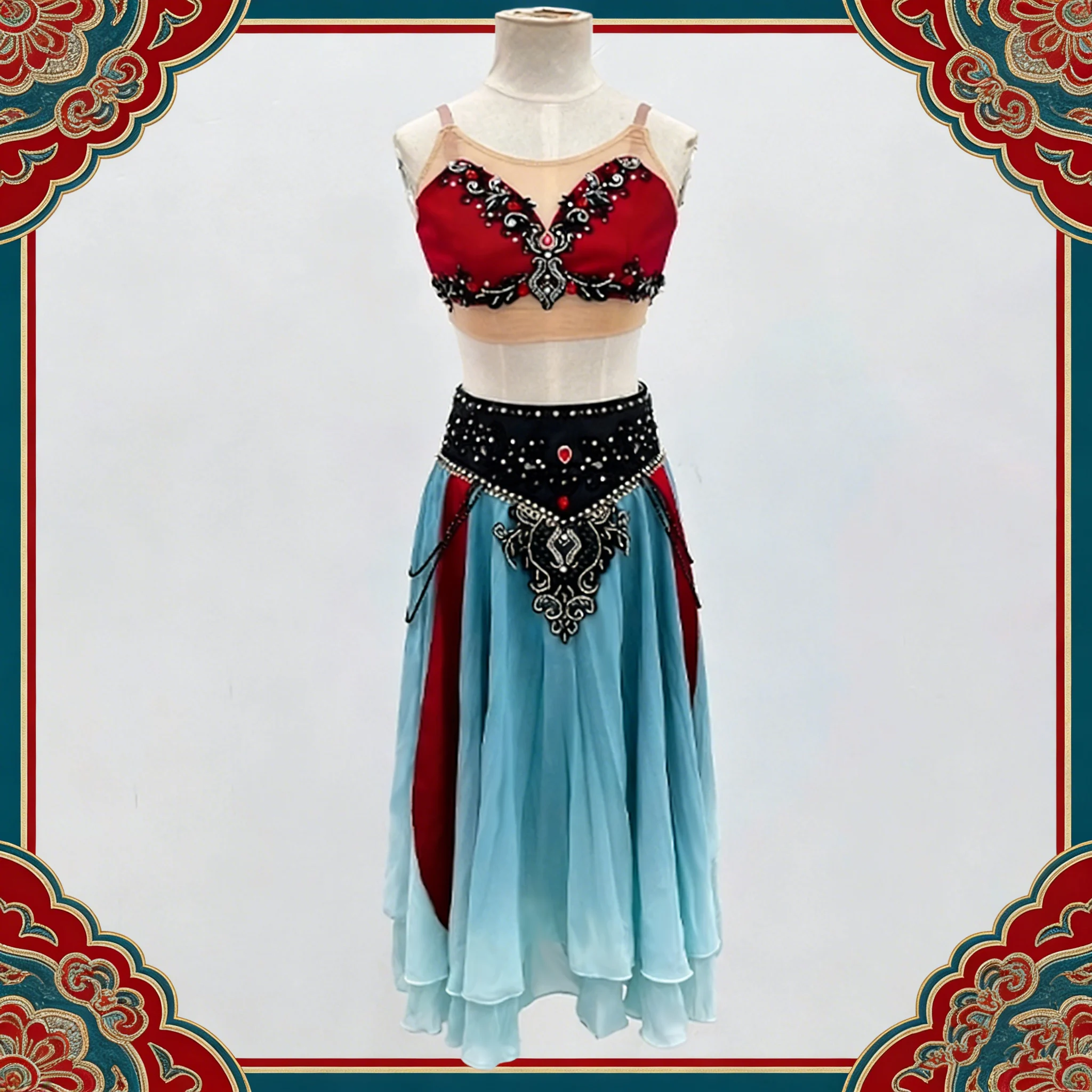 Customized Women Medora Le Corsaire Ballet Dress Variation Ballet Top & Long Skirt For Competition Pirate Maiden Ballet Costume