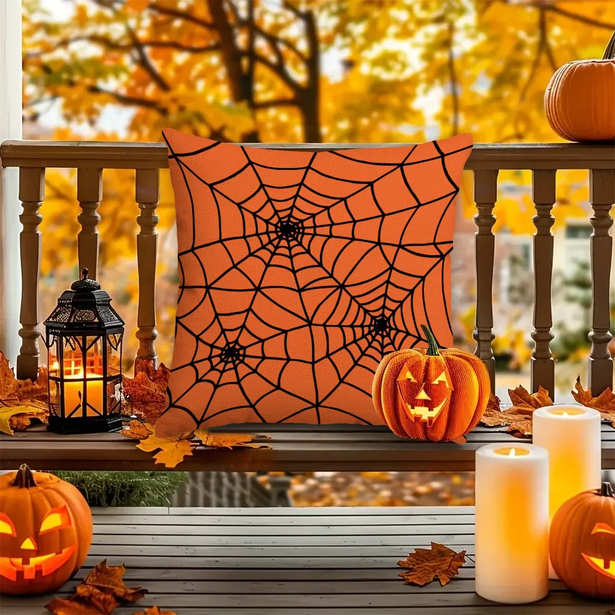 Halloween Skull Pumpkin Pillowcase Funda Cogines Halloween Atmosphere Arrangement Decorative Pillow Cushion Covers