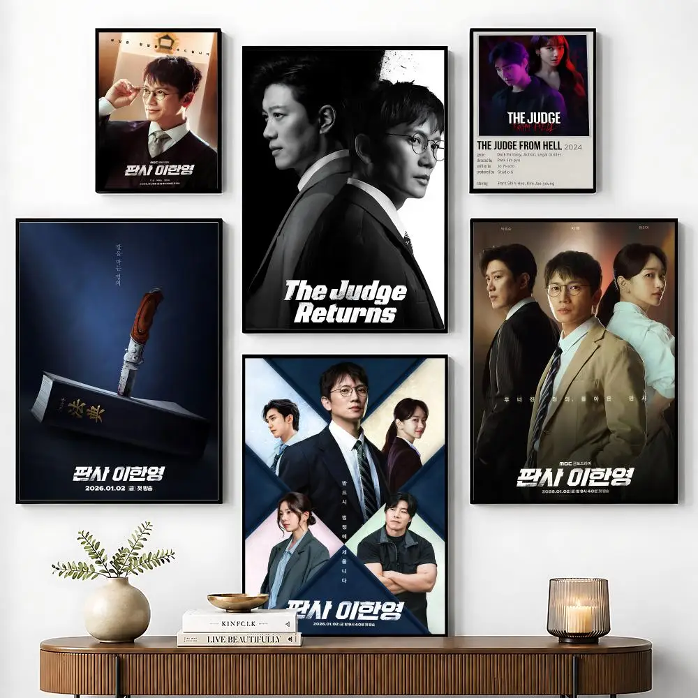 Korean drama The Judge Returns Painting Calligraphy Poster art art suitable for living room bedroom bar parlor home