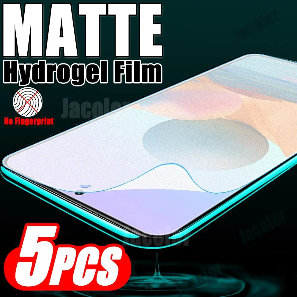 

5pcs Matte Hydrogel Film For Xiaomi Redmi Note 10S 10 Pro Max 10T 5G Redmy Redi Note10S Note10S Note10T 5 G Gel Screen Protector