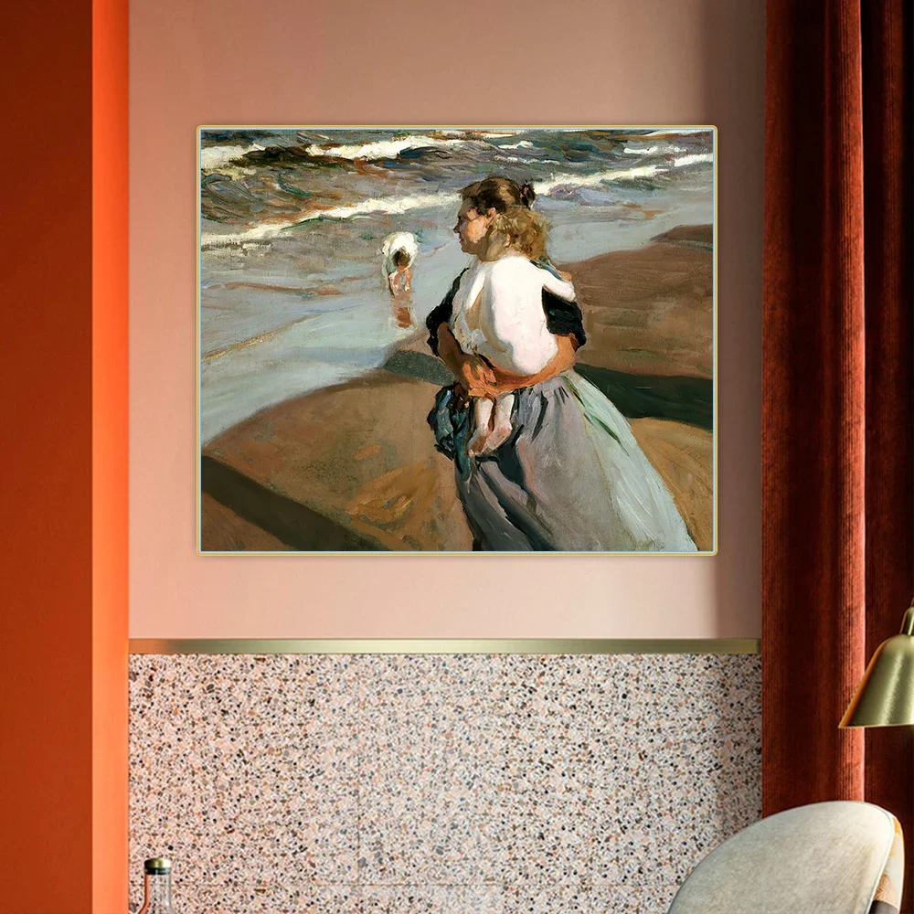 Citon Joaquin Sorolla《The Little Granddaughter》Canvas Oil Painting Artwork Poster Decorative Picture Wall Decor Home Decoration