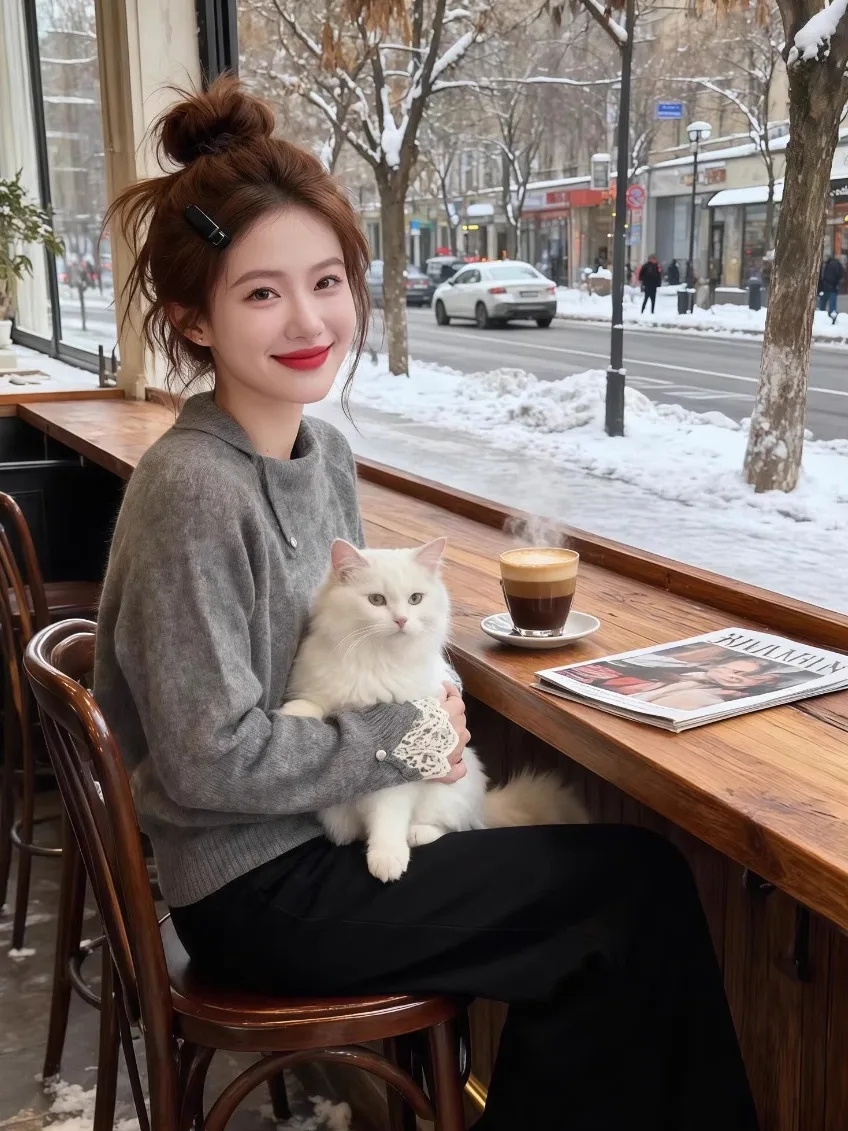 ay الدانتيل لصق المتضخم طاقم Ne سترة المرأة الخريف الشتاء جديد Sle كسول الراقية فضفاض ملابس داخلية قاعدة #4