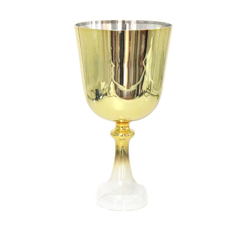 Golden Chalice Crystal Singing Bowl Yoga Stress Reduction Healing Singing Bowl