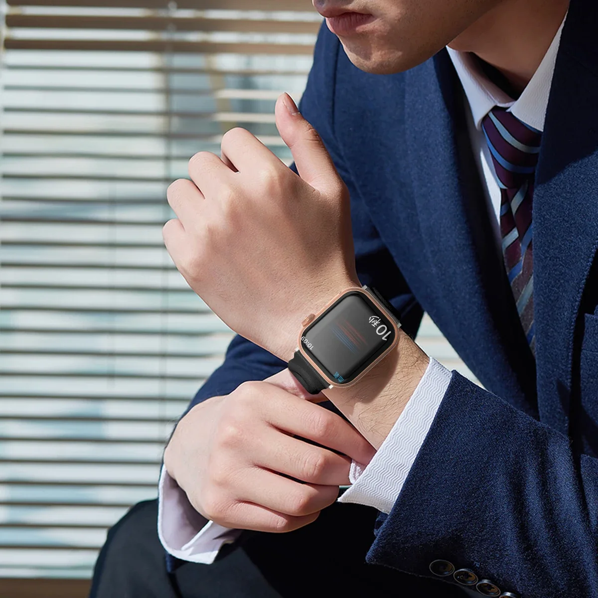 Leather strap for Apple watch band 45mm 41mm 44mm 40mm 42mm 46mm Double Circle Bracelet Wristband iWatch series 10 9 8 7 6 5 4SE