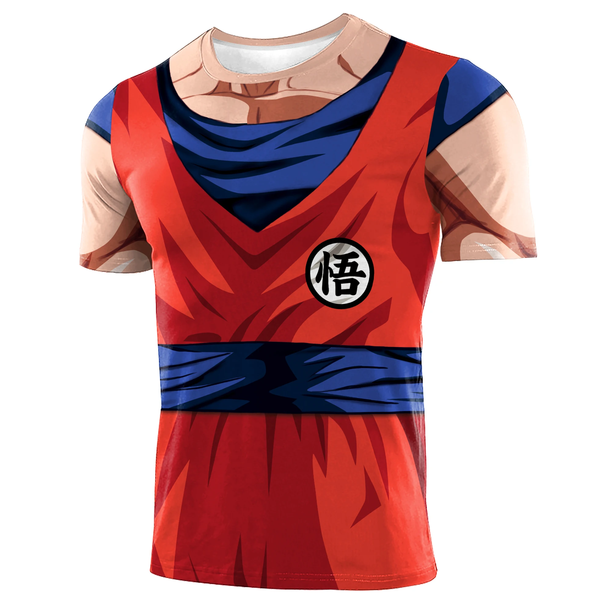 Dragon Ball Vegeta Saiyan Rüstungs-Kompressions-T-Shirt, Eltern-Kind Anime-Rollenspiel-Sport-T-Shirt, schnelltrocknendes Fitness-Sport-T-Shirt – Detail 7