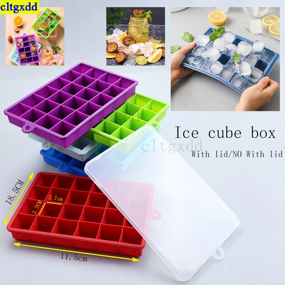 

Cltgxdd 1 set of silicone ice tray rectangular ice making auxiliary food puree cheese jelly mold bar kitchen tools 24 grid