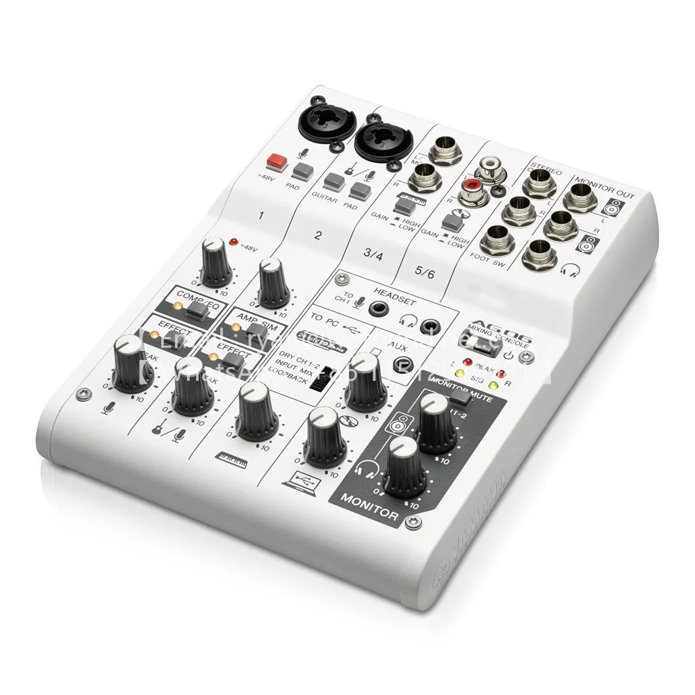 AG06 Multipurpose 6-channel music mixer with USB sound card, MIXING CONSOLE