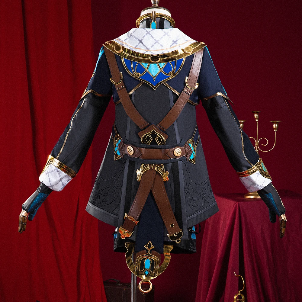 Genshin Impact Freeman Cosplay Traje com Chapéu, Uniforme, Roupas, Dia das Bruxas, Carnaval, Roupas de Festa