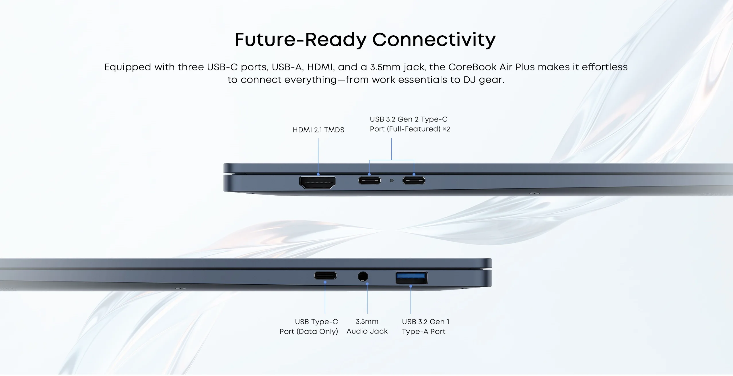 CHUWI CoreBook Air Plus 16'' / CoreBook Air 14'' Ultraleicht-Laptop AMD R5 6600H Prozessor 16GB RAM 512GB SSD Computer Windows 11 – Detail 16