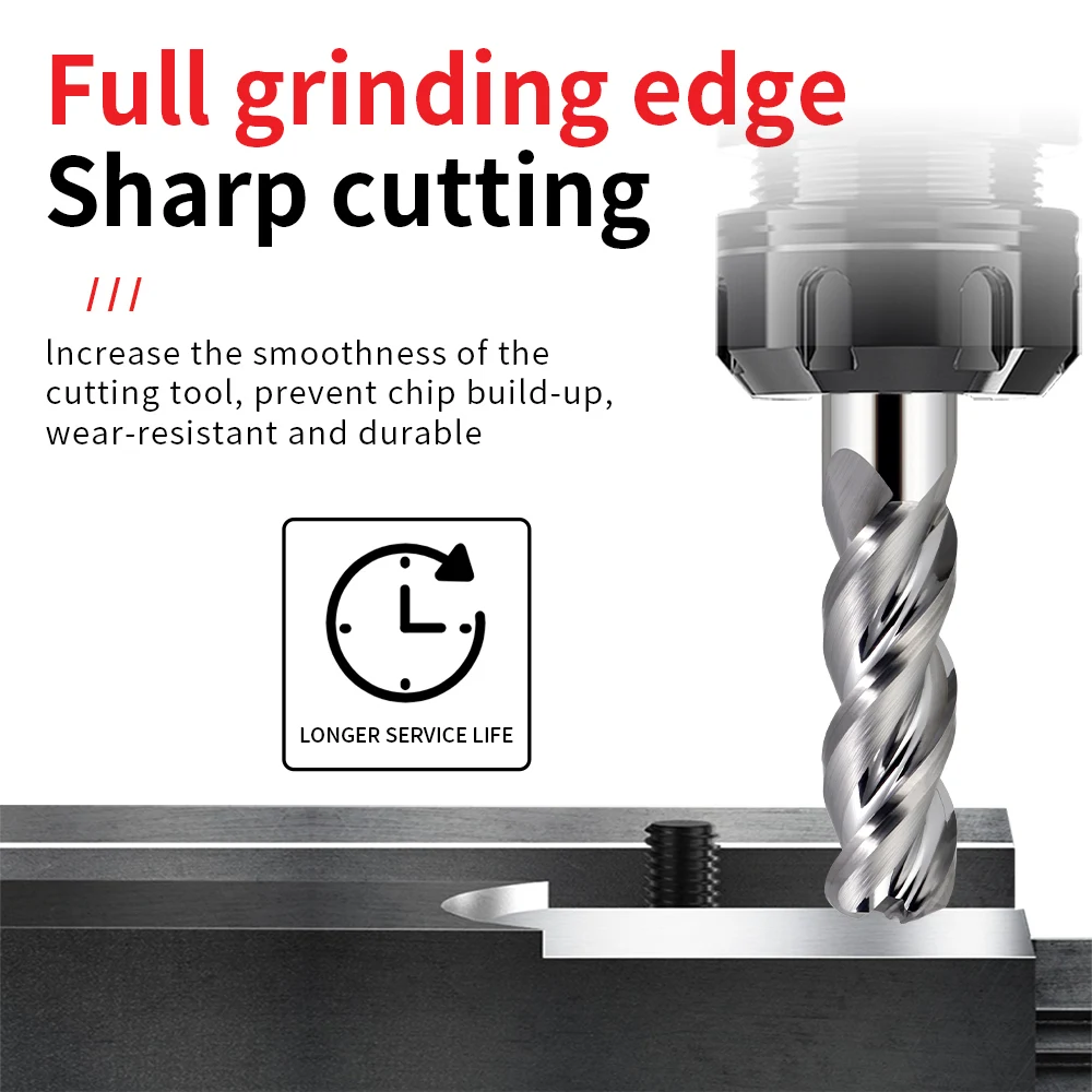 HRC55 Corner Rounding End Mills Carbide 3Flute Aluminum Round Nose Milling Cutter Alloy Tungsten Steel CNC Machine Tools R1 R0.5
