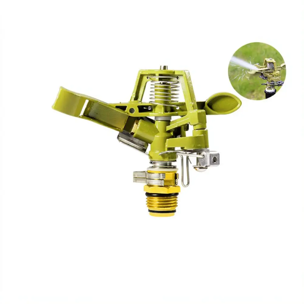 Zinc Alloy Automatic Rotating Sprinkler Garden Lawn Irrigation Nozzle Adjustable Spray Head For Farm Yard Water Saving
