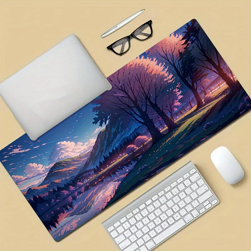 

Коврик для мыши для офиса и игр, с тканевой поверхностью, нескользящей резиновой основой, для ПК, ноутбука, клавиатуры, настольный коврик