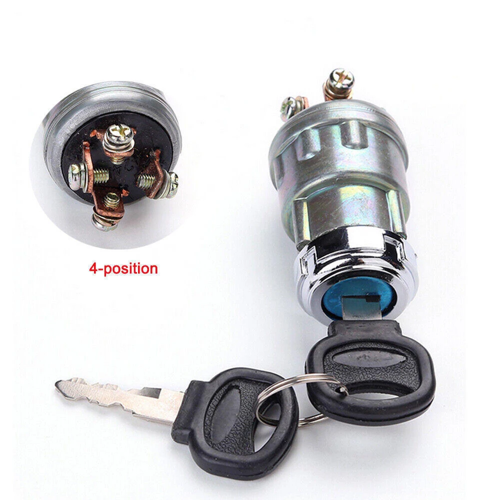 4-Position Universal Ignition Key Switch 12V Universal Ignition Starter Switch For Tractor Forklift Tuning Truck Car Tools