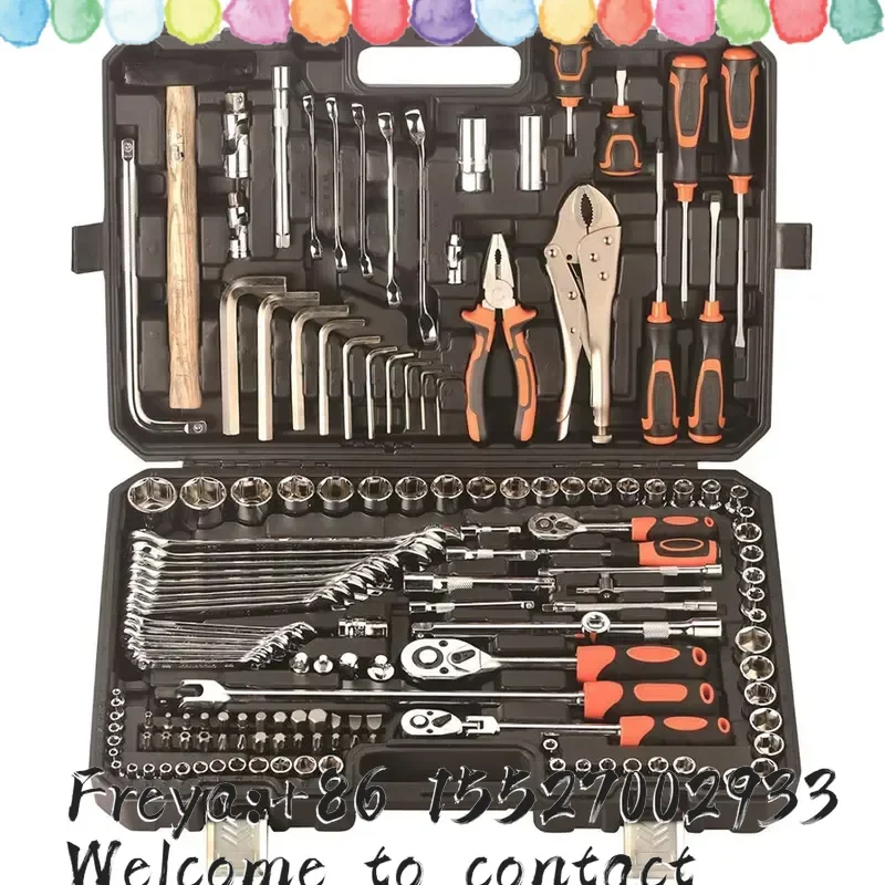 150 Pcs Tools Ratchet Wrench Spanner Set Professional Mechanic Complete Tool Box Set Full Automotive Set