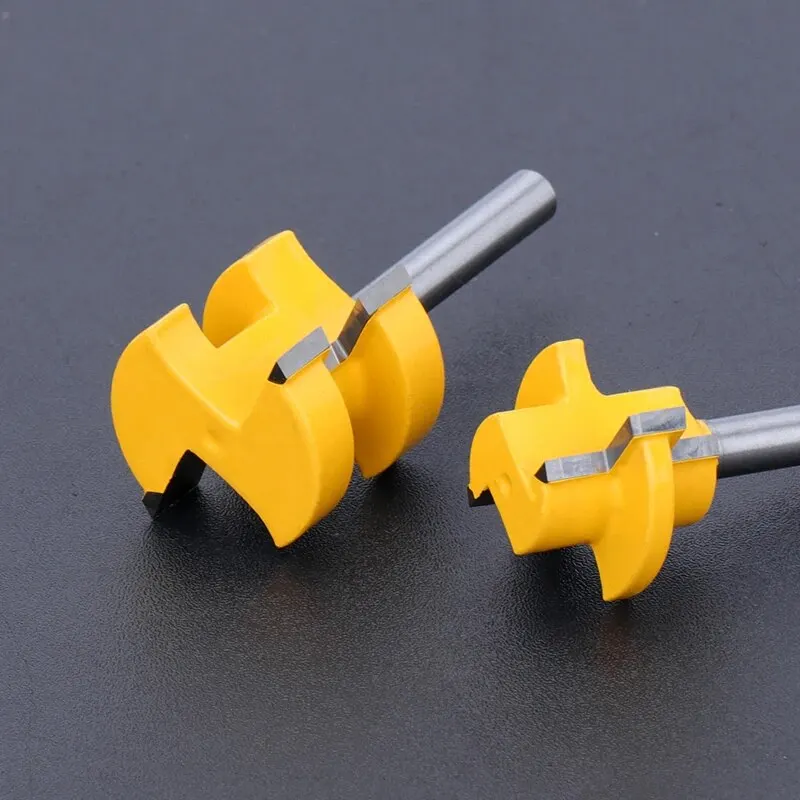 XCAN Router Bit 8mm Shank 2pcs Tongue Groove Assembles Cover Milling Cutter for Woodworking Tool Tenon Cutter