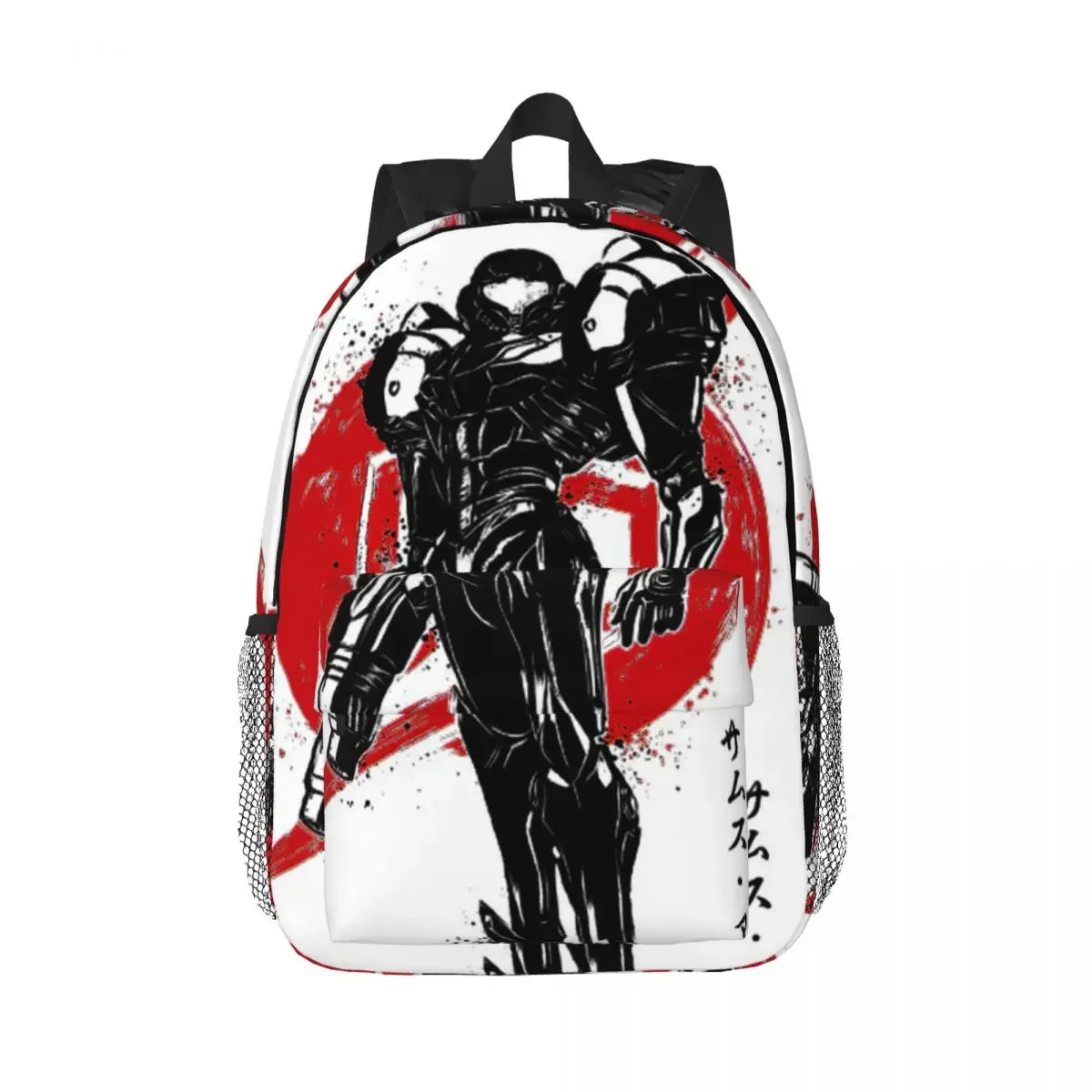 

Metroid Samus Aran Backpacks Boys Girls Bookbag Casual Children School Bags Laptop Rucksack Shoulder Bag Large Capacity