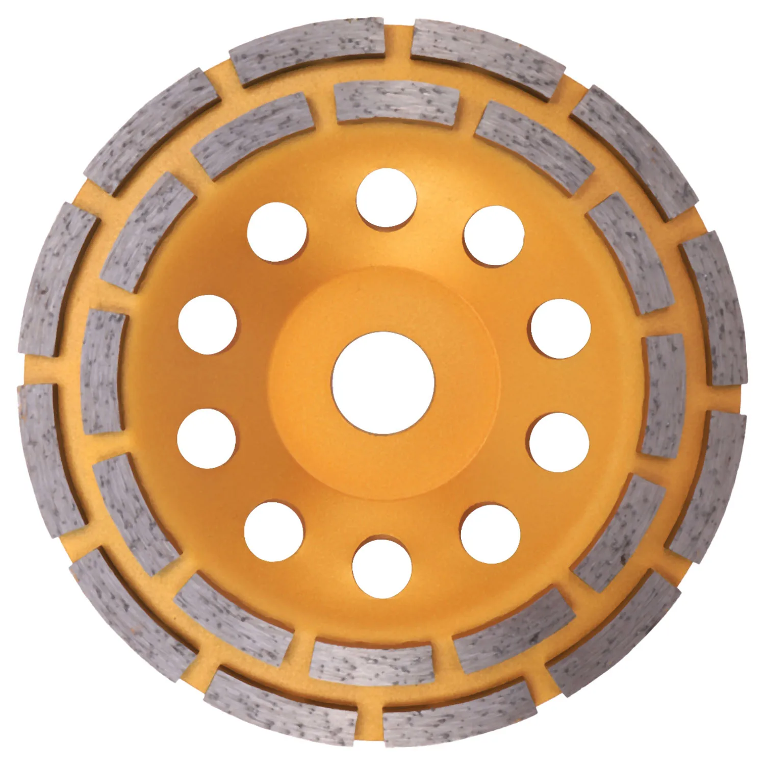 A1253FHOT]150Mm 7 Inch 2 Row Segment Grinding Wheel Sanding Disc Sander Grinder Cup Abrasive Tools 22Mm Hole for Concrete