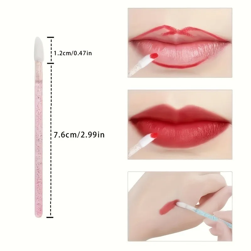 50PCS Multifunctional Lip Stick Applicator BrushLipstick Brush is suitable fornormalskinodorless eyelash extension cosmetic tool