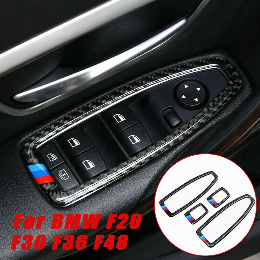 4-Piece Loading Door And Window Switch Frame Is Applicable To BMW F20 F30 F34 f36 F48 1 3 4 Series Decorative Cover Auto Parts