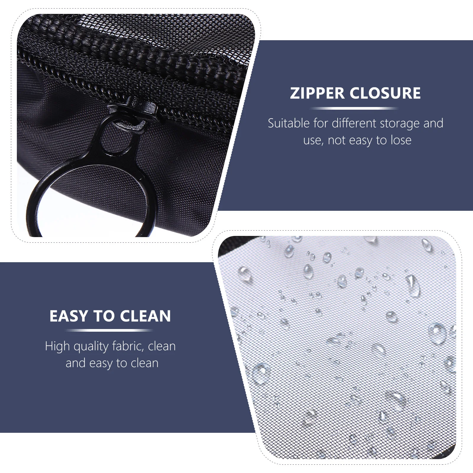 

2Pcs Portable Pouch Mesh Travel Toiletry Bag Makeup Organizer Space Saving Storage Bags Mesh Toiletry Pouch