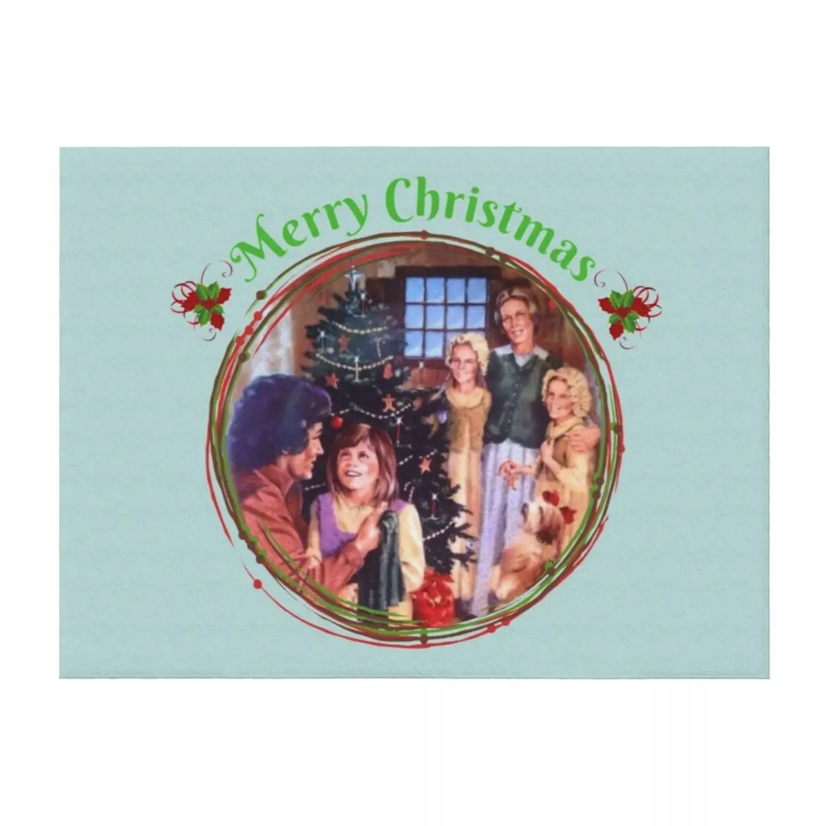 

Christmas Little House on the Prairie Throw Blanket Decorative Beds Decoratives Vintage Personalized Gift Blankets