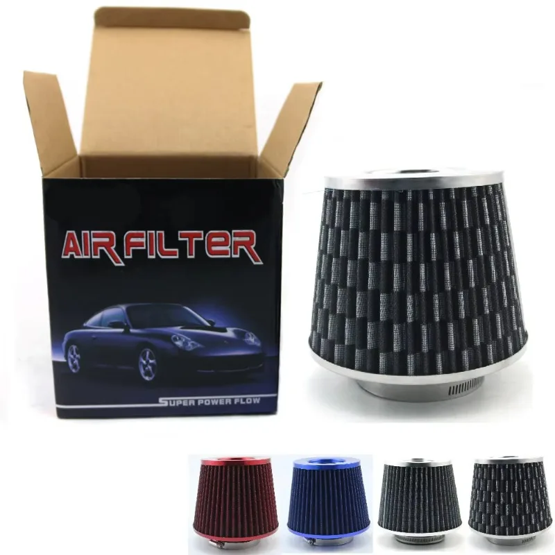

AUSO Universal Auto Parts Performance High Flow 76MM Cone Air Filter Hepa for Universal Car