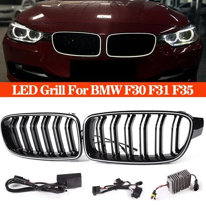 

LED Car Front Bumper Racing Grille Grill For BMW 3 Series F30 F31 F35 320i 325i 328i 2013-2019 Grilles Kidney Racing Grills