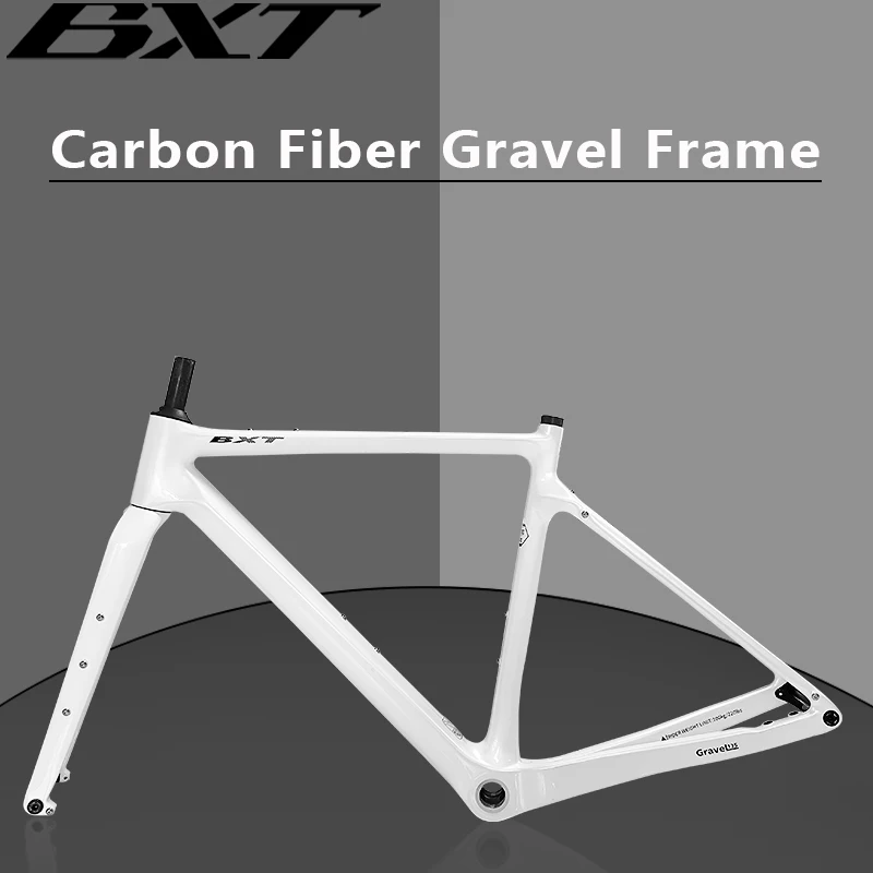 

Carbon Gravel Bike Frame Fully Hidden Cable Carbon Frame Fork Thru Axle Gravel Disc Brake Carbon MTB Road Bicycle Frame 27.5er