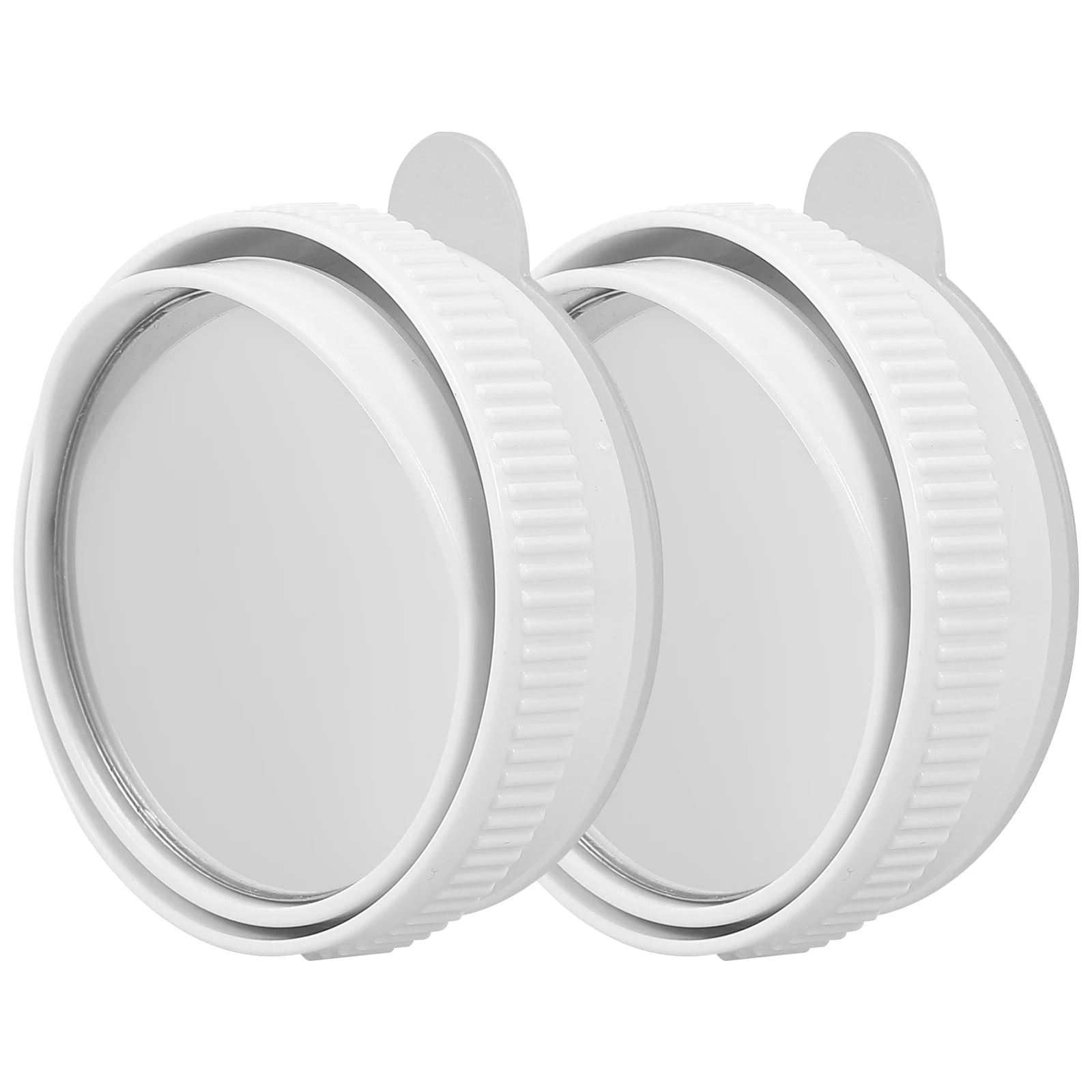 Rear View Mirrors 1 Pair White Mirror for Cars Side Auxiliary Automotive Exterior Accessories 360 Degree Adjustable