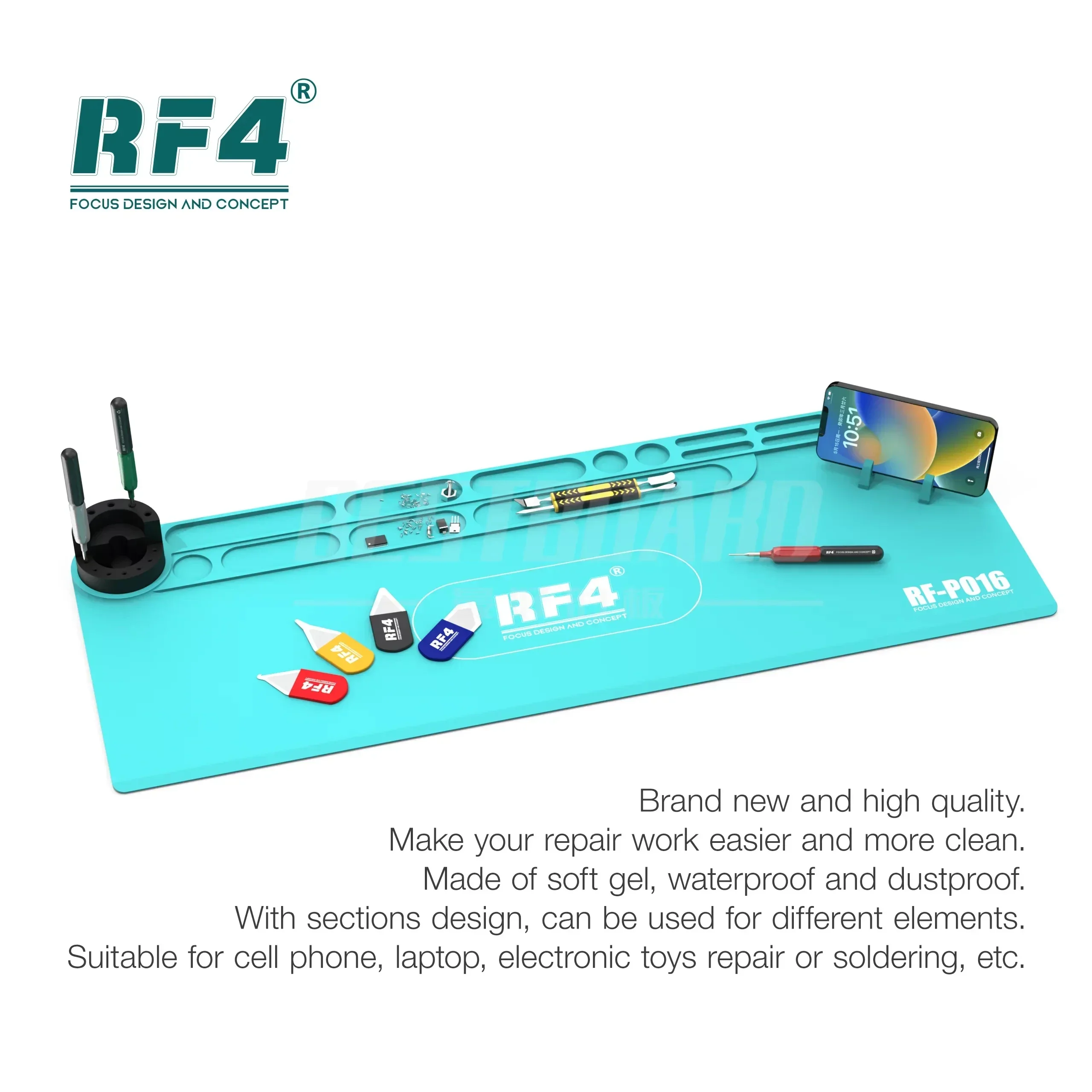 RF4 RF-P016 80*30CM tappetino per saldatura ESD tappetino per isolamento termico antistatico stazione di saldatura piattaforma di manutenzione del