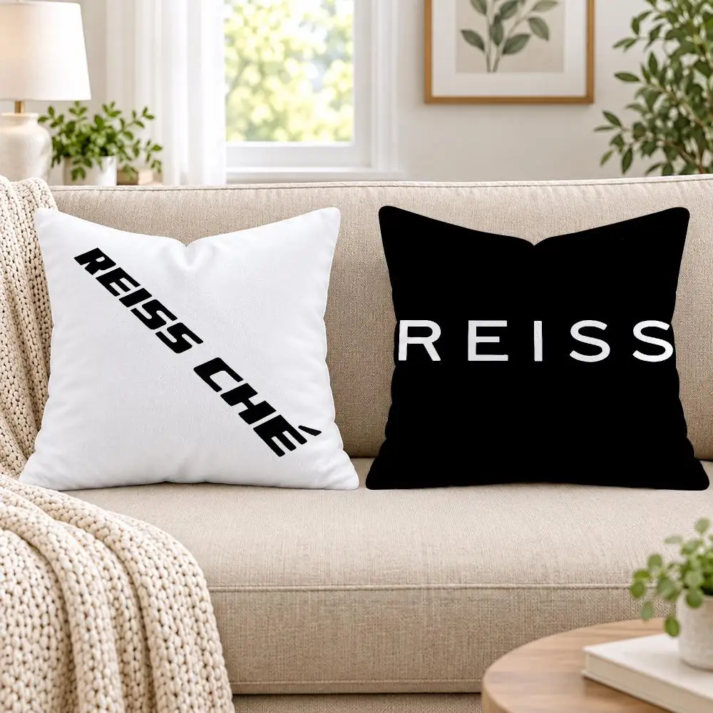 British Brand R-Reiss Cushion Cover Short Plush Double-Sided Printing Sofa Bedroom Living Room Throw Pillow Cover Home Decor