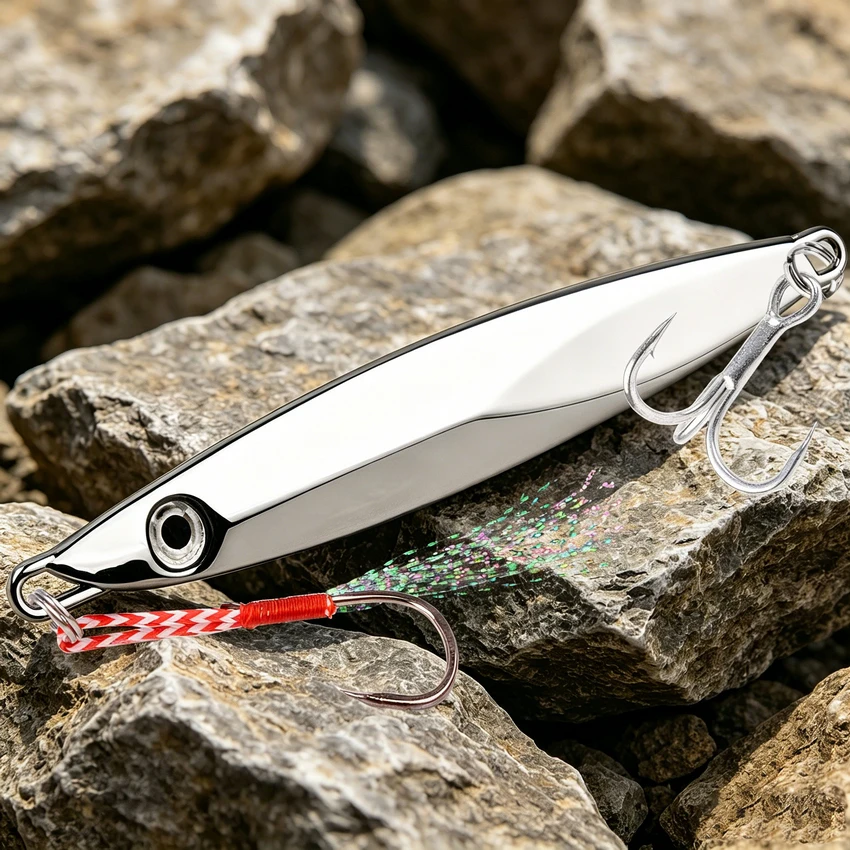 1 pz 40g 30g 20g 15g 10g Sea Fishing Bait Jigging Lure Metal Fishing Lure esche per acqua salata attrezzatura pratica accessori per acqua salata