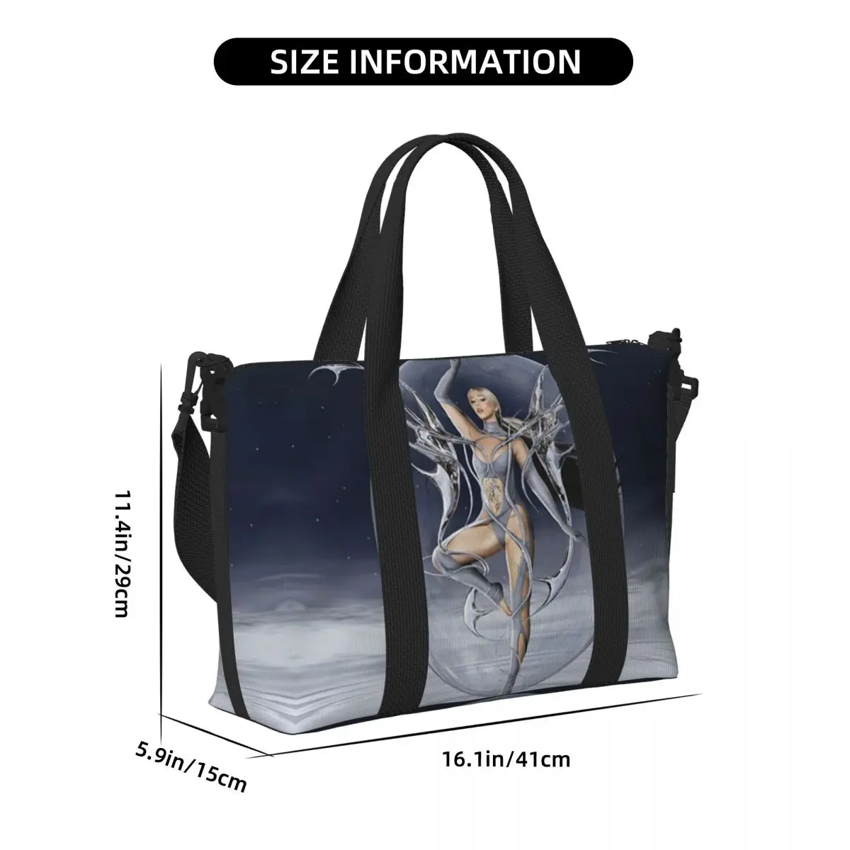 Bolsa de viagem espanhol Lola Indigo Beach, sacola de grande capacidade para academia, ioga, mulheres, compras, bolsa de ombro