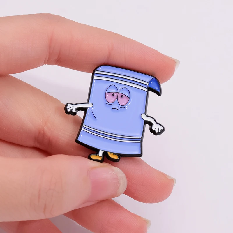 Funny Anime Comedy Film Enamel Pins Cartoon Cute Towel Brooches Lapel Badge Backpack Accessory Hat Jewelry Gift for Kid Friends