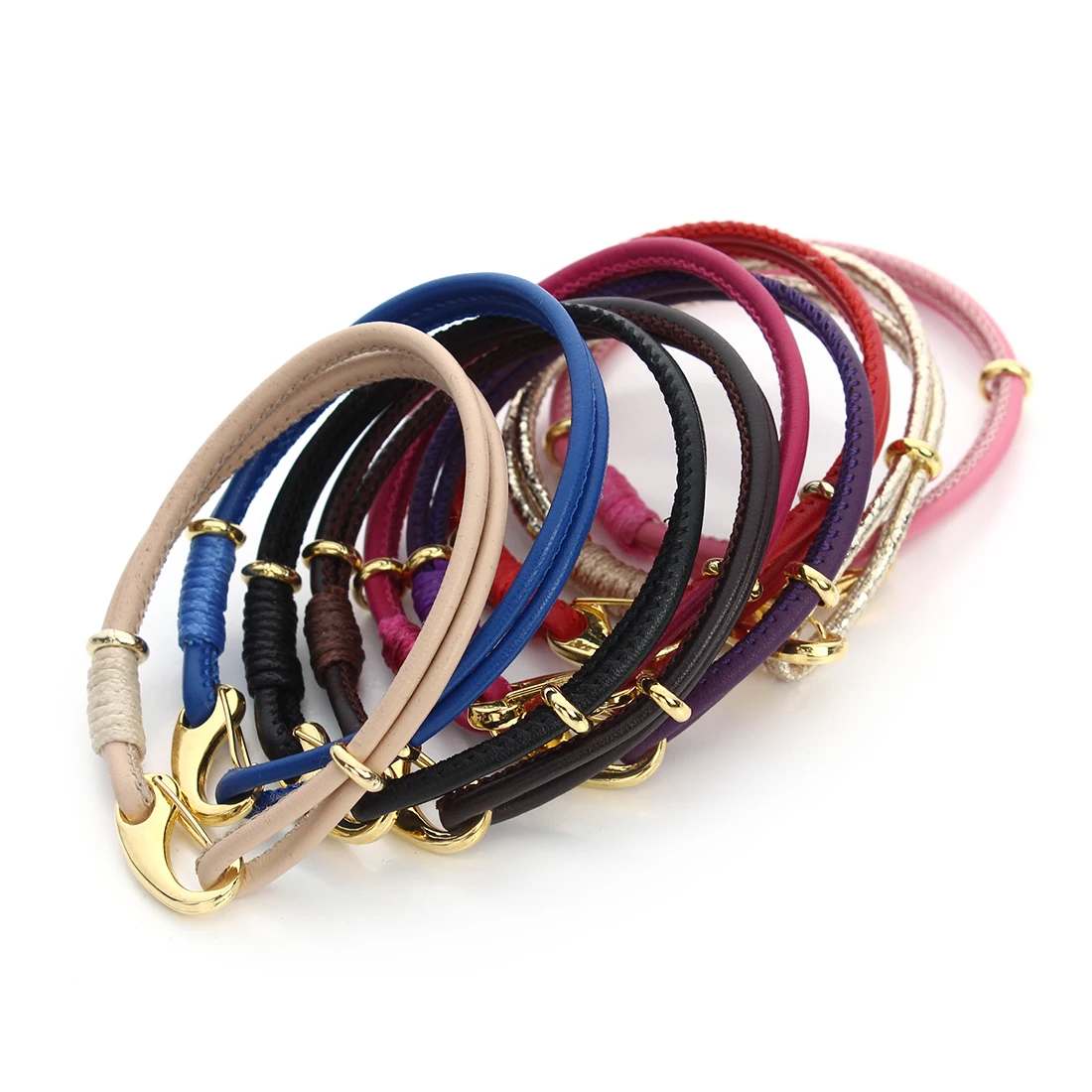 Simple Style Adjustable Leather Cord Charm Bracelets for Women Leather Rope Bracelet Female Jewelry Gifts image 2