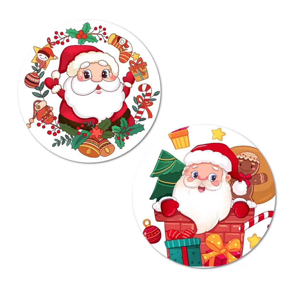 

Santa Stickers, Merry Christmas, perfect for holiday season gifts, gift bags, cards, envelopes, boxes, labels and supplies